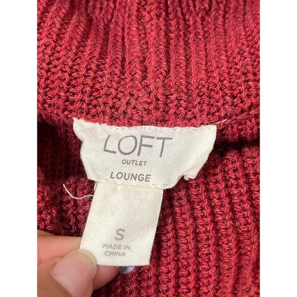 LOFT Women's Preppy Casual Cowl Sleeveless Knit Sweater Top Tunic Terracotta S - Picture 4 of 7